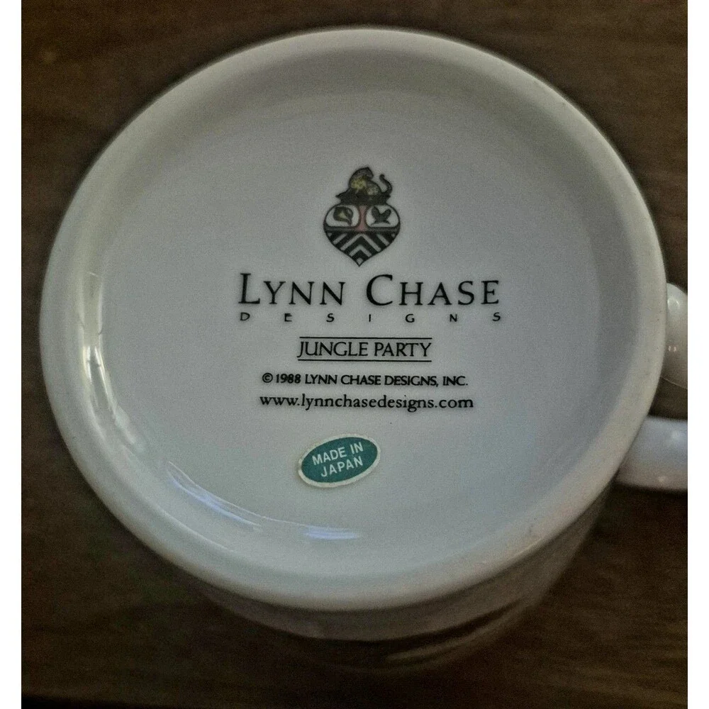 Vtg 1988 Lynn Chase Jungle Party 3Pc Children's Set Plate Bowl Mug Mint Japan